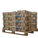Media paleta de pellets Badger en sacos de 15 kg para calefacción