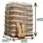 Palet de pellets Badger DINplus y ENplus A1 en sacos de 15 kg para calefacción
