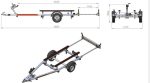 Remolque para barco unitrailer jet alu ptac 750 kg de 465 x 175 cm - Imagen 2