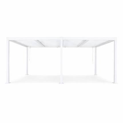 Pérgola bioclimática de aluminio y acero con lamas orientables 6x3m Palace