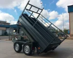 Remolque Basculante Hidráulico  De 2 Ejes Con Ruedas Externas-Nuevo 2000 x 1300 x 500