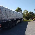Pellets de madera en sacos de 15 kg para calefacción en cuatro camiones completos