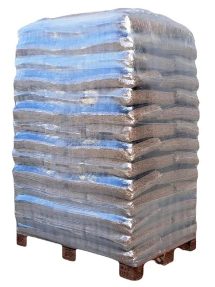 Palet de pellets Enplus A1 Ecopellets en sacos de 15 kg para calefacción