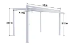 Pérgola de aluminio Odyssea blanco de 319×380 cm - Imagen 7