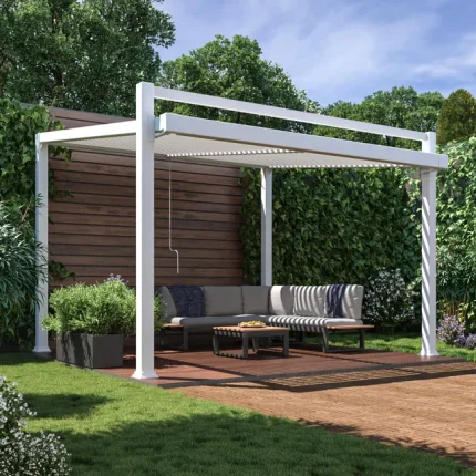 Pérgola de aluminio Odyssea blanco de 319×380 cm