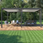 Pérgola bioclimática autoportante Ombrea VS 4x8M Antracita/Blanco - Imagen 5