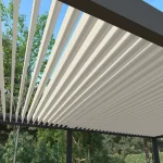 Pérgola bioclimática autoportante Ombrea VS 4x8M Antracita/Blanco - Imagen 4