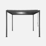 Pérgola bioclimática 3x3m de aluminio y acero con lamas orientables - Imagen 5
