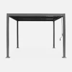 Pérgola bioclimática 3x3m de lamas de aluminio y acero - Imagen 4