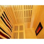 Sauna de infrarrojos con calentadores de carbono y espectro completo Vertical Black 2450W 3 asientos – SNÖ - Imagen 11