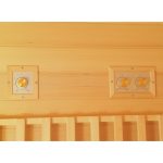 Sauna de infrarrojos con calentadores de carbono y espectro completo Vertical Black 2450W 3 asientos – SNÖ - Imagen 5