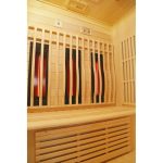 Sauna de infrarrojos con calentadores de carbono y espectro completo Vertical Black 2450W 3 asientos – SNÖ - Imagen 8