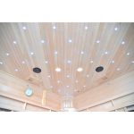Sauna Híbrida 5 plazas LUXE infrarrojos 3500W + estufa SAWO 9000W – SNÖ - Imagen 11
