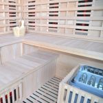 Sauna Híbrida 5 plazas LUXE infrarrojos 3500W + estufa SAWO 9000W – SNÖ - Imagen 19
