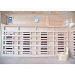 Sauna Híbrida 5 plazas LUXE infrarrojos 3500W + estufa SAWO 9000W – SNÖ - Imagen 21