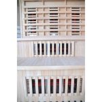 Sauna Híbrida 5 plazas LUXE infrarrojos 3500W + estufa SAWO 9000W – SNÖ - Imagen 22