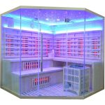 Sauna Híbrida 5 plazas LUXE infrarrojos 3500W + estufa SAWO 9000W – SNÖ - Imagen 7