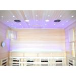 Sauna Híbrida LUXE 3 plazas Infrarrojos 2800W + estufa SAWO 6000W – SNÖ - Imagen 17