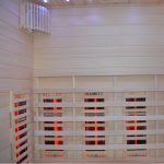 Sauna Híbrida LUXE 3 plazas Infrarrojos 2800W + estufa SAWO 6000W – SNÖ - Imagen 8